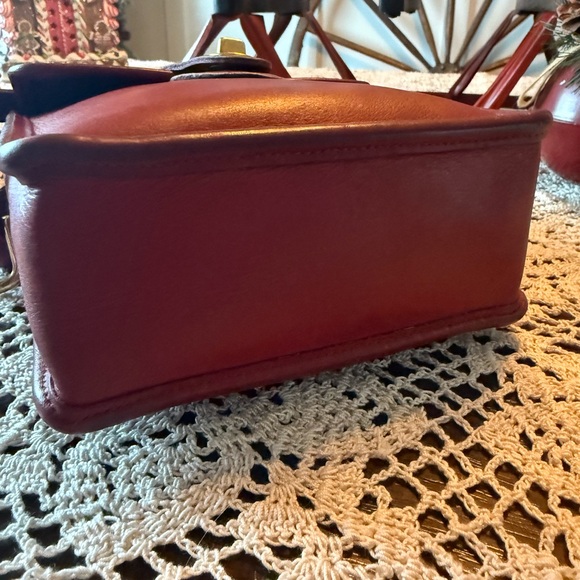 Coach Murphy Cherry Red Leather Crossbody Bag - Picture 5 of 7